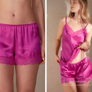INTIMISSI LINGERIE SILK PINK •TWO PIECE SET•